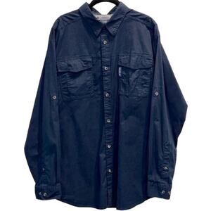 Columbia Men's Long Sleeve Blue Button-Down Shirt Size L Casual